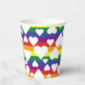 Gobelets En Papier Coupes arc-en-ciel (Verso)