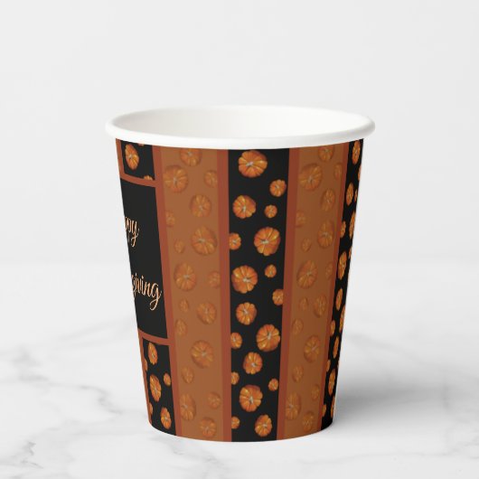 Gobelets En Papier Coupes citrouilles en papier (Verso)