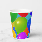 Gobelets En Papier Coupes d'anniversaire avec conception de ballon (Verso)