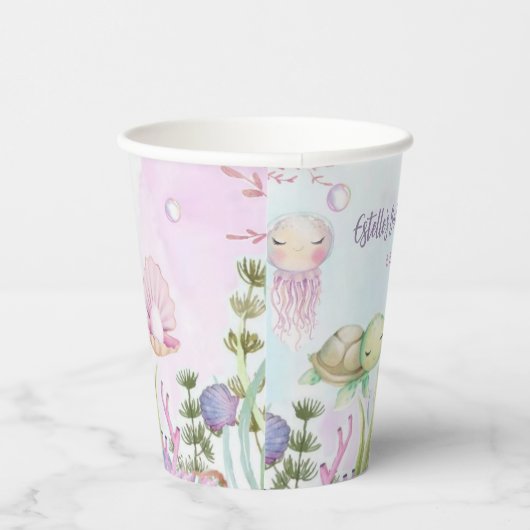 Gobelets En Papier Coupes de Baby shower Ocean Dreams (Droite)