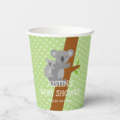 Gobelets En Papier Coupes de baby shower polkadototées de koala austr (Verso)