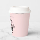 Gobelets En Papier Coupes De Café Fraîchement Brûlées (Gauche)