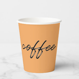 Gobelets En Papier Coupes de café jetables Orange Homebody