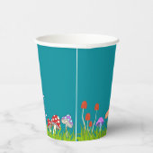 Gobelets En Papier Coupes de Fée de Champignons Turquoise (Droite)