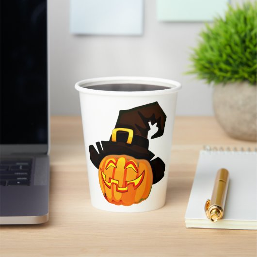 Gobelets En Papier Coupes de fête d'Halloween + Couvercles (Insitu)