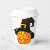 Gobelets En Papier Coupes de fête d'Halloween + Couvercles (Recto)