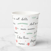 Gobelets En Papier Coupes de fête en français (Verso)