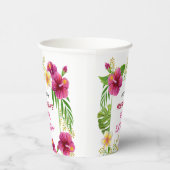 Gobelets En Papier Coupes de fête rose tropicale Luau Anniversaire (Droite)