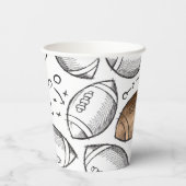 Gobelets En Papier Coupes de football aquarelle (Verso)