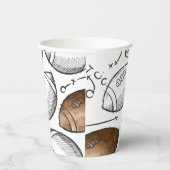 Gobelets En Papier Coupes de football aquarelle (Droite)