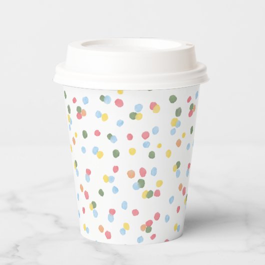 Gobelets En Papier Coupes de papier à points d'aquarelle classique (Recto)