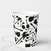 Gobelets En Papier Coupes de papier à thème de guitare (Droite)