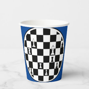 Gobelets En Papier Coupes de papier à thème d'échecs - Élégante conce