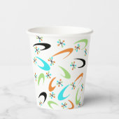 Gobelets En Papier Coupes de papier atomique du milieu du siècle (Verso)