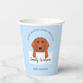 Gobelets En Papier Coupes de papier Baby shower Dachshund (Recto)