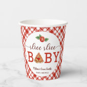 Gobelets En Papier Coupes de papier Baby shower de pizza découpée en  (Recto)