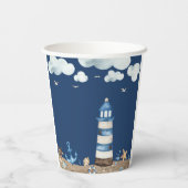 Gobelets En Papier Coupes de papier Baby shower nautique (Verso)