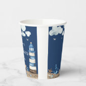 Gobelets En Papier Coupes de papier Baby shower nautique (Gauche)