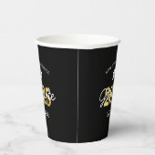 Gobelets En Papier Coupes de papier Black Gold Graduation Party 2023 (Droite)