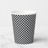 GOBELETS EN PAPIER COUPES DE PAPIER BLANC-12 NOIR CHEX (Gauche)