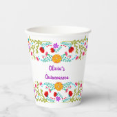 Gobelets En Papier Coupes de papier blanc et violet Fleur de Frise Me (Recto)