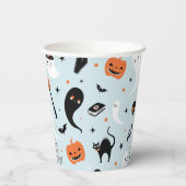Gobelets En Papier Coupes de papier bleu Halloween Party (Verso)