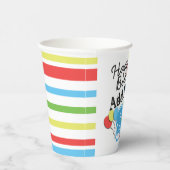 Gobelets En Papier Coupes de papier bleu personnalisées 80e anniversa (Droite)