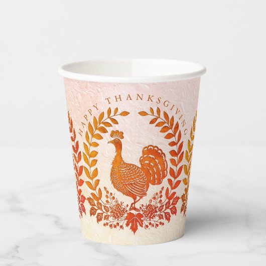 Gobelets En Papier Coupes de papier bon thanksgiving Turquie (Gauche)