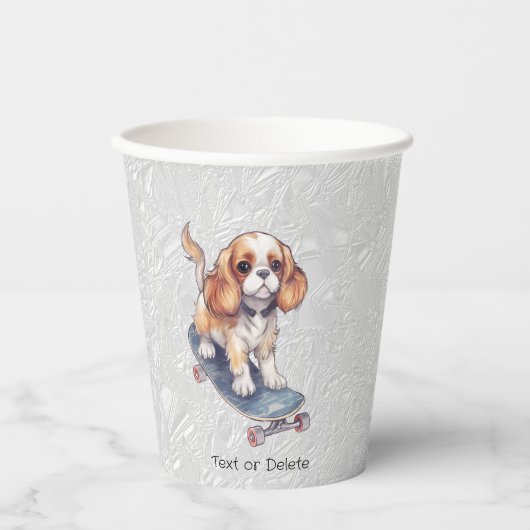 Gobelets En Papier Coupes de papier Cavalier King Charles Spaniel (Recto)