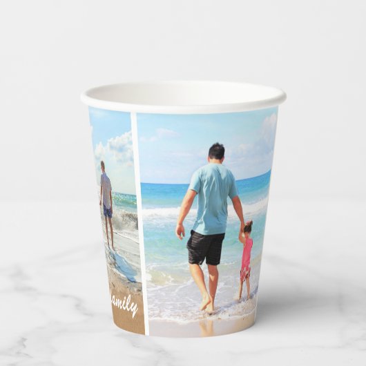 Gobelets En Papier Coupes de papier Collage photo personnalisées avec (Verso)