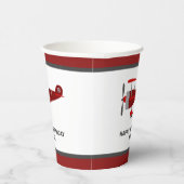 Gobelets En Papier Coupes de papier d'anniversaire d'avion rouge pers (Droite)