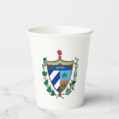 Gobelets En Papier Coupes de papier d'armoiries de Cuba (Verso)