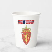 Gobelets En Papier Coupes de papier d'armoiries norvégiennes (Verso)