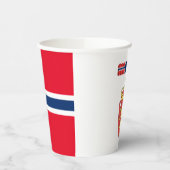 Gobelets En Papier Coupes de papier d'armoiries norvégiennes (Gauche)