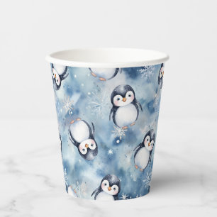 Gobelets En Papier Coupes de papier de Baby shower de pingouin - Hive
