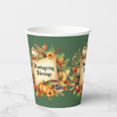 Gobelets En Papier Coupes De Papier De Bénédiction De Thanksgiving (Recto)