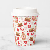 Gobelets En Papier Coupes de papier de fête du Canada (Verso)