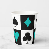 Gobelets En Papier Coupes de papier de jeu de cartes (Verso)
