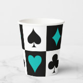Gobelets En Papier Coupes de papier de jeu de cartes (Recto)