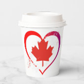 Gobelets En Papier Coupes de papier de la fête du Canada (Verso)