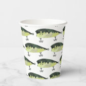 Gobelets En Papier Coupes de papier de la Partie de pêche (Verso)