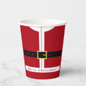 Gobelets En Papier Coupes de papier de Noël Ceinture de Santa Claus (Recto)