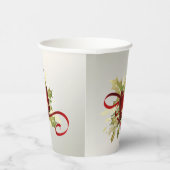 Gobelets En Papier Coupes de papier de Noël Rouge moderne (Droite)