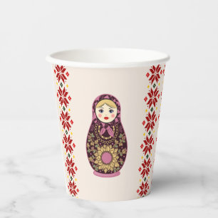 Gobelets En Papier Coupes de papier de poupée de Noël mignonnes