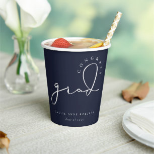 Gobelets En Papier Coupes de papier de script Grad Signature