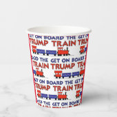 GOBELETS EN PAPIER COUPES DE PAPIER DE TRAIN TRUMP (Verso)