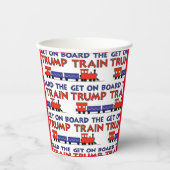 GOBELETS EN PAPIER COUPES DE PAPIER DE TRAIN TRUMP (Recto)