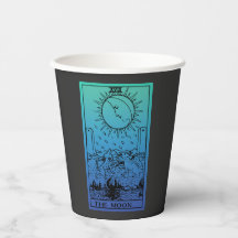 Coupes de papier dégradé de la carte Tarot Lune