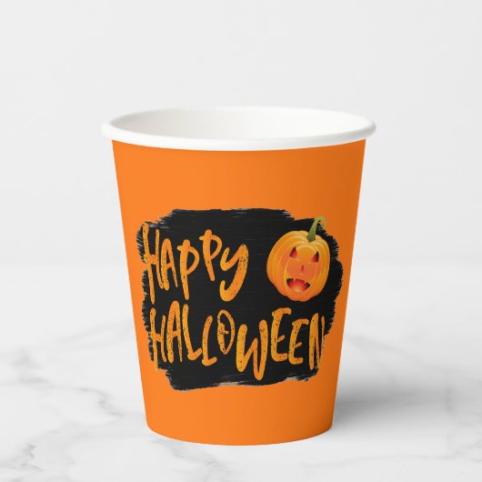 Gobelets En Papier Coupes de papier d'Halloween (Recto)