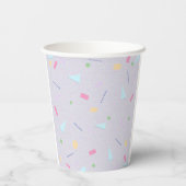 Gobelets En Papier Coupes de papier d'impression Pale Purple 80s (Verso)